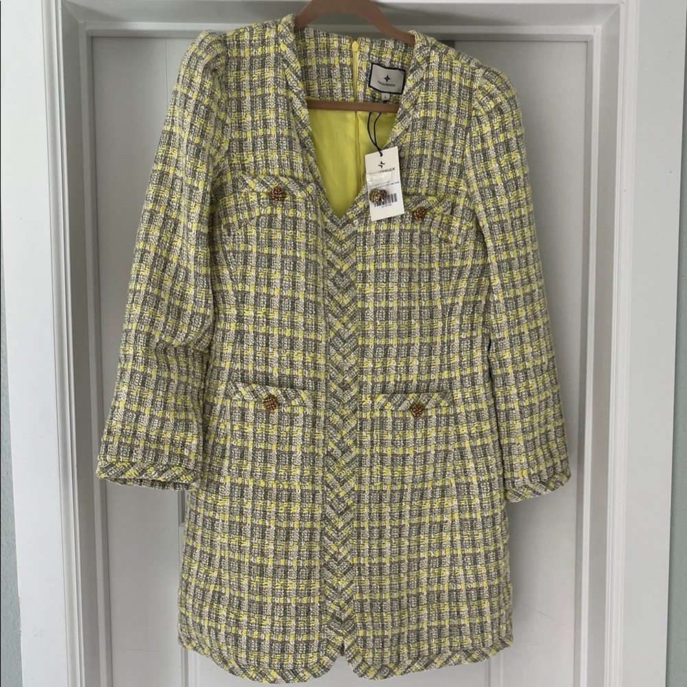 Tuckernuck Citron Tweed dress. Brand new. Perfect condition. Size L